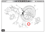 Gas Gas HP Wild Early TT MC65 EC50 Rookie ,Brake Rod Pin, BE25622015