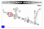 Gas Gas EC ,Kickstart Ratchet Pinion, NOS ME120126004