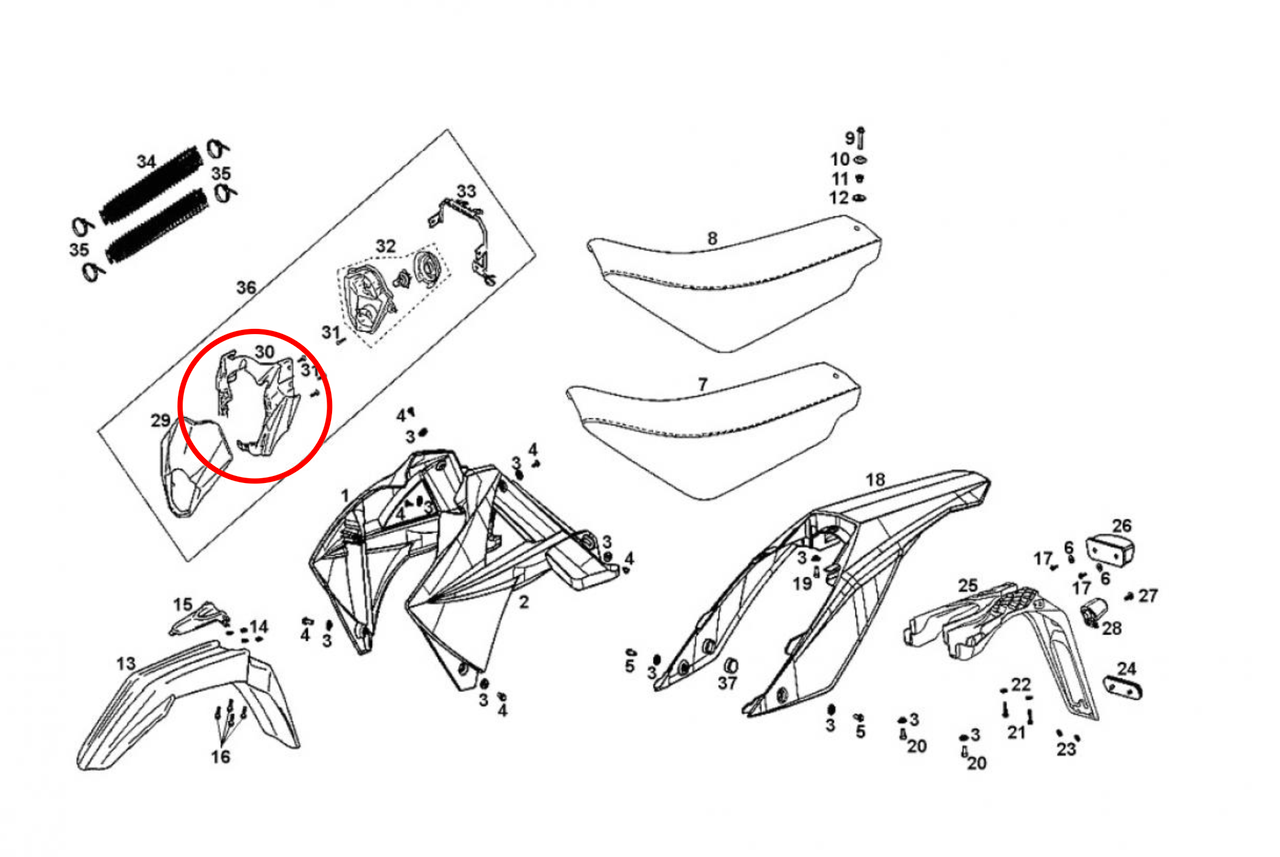 Gas Gas Cami School Edition 2013 ,Headlight Support Bracket, NOS BES911002513