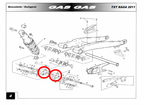 Gas Gas TXT ,Rocker Arm, 2012-2015 Genuine NOS BT30000023011