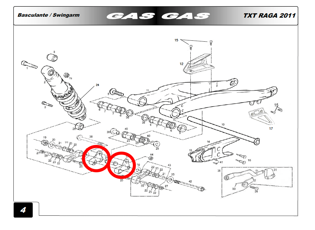 Gas Gas TXT ,Rocker Arm, 2012-2015 Genuine NOS BT30000023011