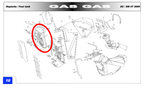 Gas Gas FSR Pampera EH Halley ,Right Side Radiator, Genuine NOS BFS450732000