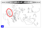 Gas Gas FSR Pampera EH Halley ,Right Side Radiator, Genuine NOS BFS450732000