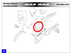 Gas Gas TXT Pro Raga Racing White ,Air Filter Cover, Genuine NOS BT94200RA3010