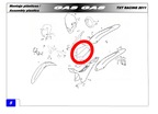 Gas Gas TXT Pro Raga Racing White ,Air Filter Cover, Genuine NOS BT94200RA3010
