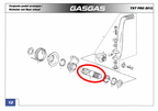 Gas Gas TXT 2011-2022  ,Kickstart Shaft, Genuine NOS MT890102811