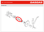 Gas Gas TXT50 Boy EC50 Boy ,Kickstart Shaft, Genuine NOS MIT50026003