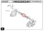Gas Gas TXT EC SM 50cc Rookie ,Kickstart Shaft, Genuine NOS Y00.773354