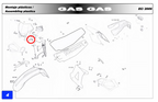 Gas Gas EC 2T EC4T SM EH ,Front Brake Cable, Guide Genuine NOS BE905502508