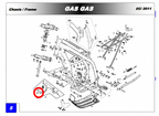 Gas Gas EC MC SM Foot ,Brake Lever Pedal, Genuine NOS BE130102510