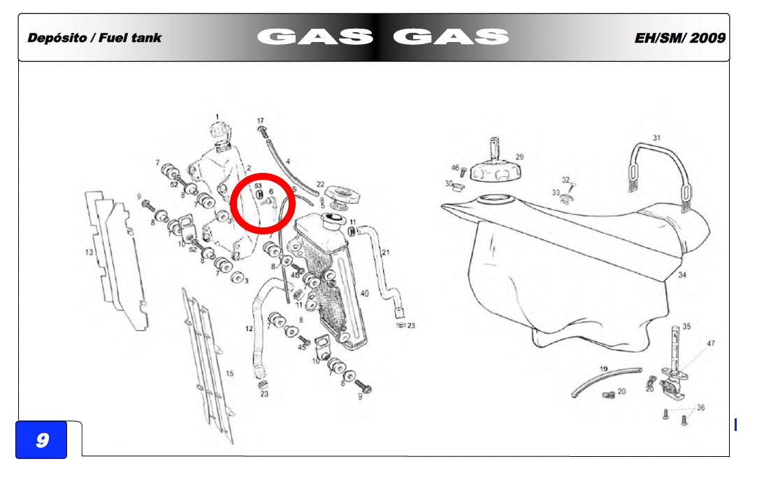 Gas Gas EC Rookie Gas Gas EC-SM 125 ,Oil Exit Filter, BQ050332225
