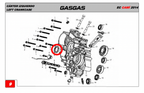 Gas Gas EC Cami AJP PR5 ,Gear Shaft Oil Seal, Left Crankcase 90303ME300000