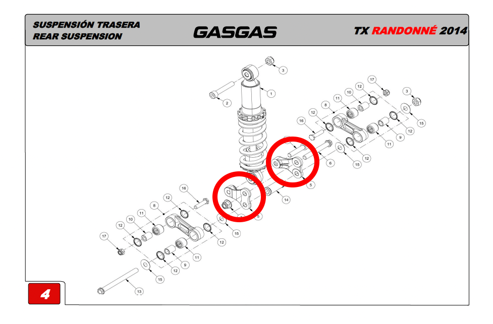 Gas Gas TXT TX Randonne ,Suspension Rocker Arm Set, NOS BT32000RCT3009
