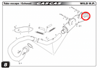 Gas Gas HP Wild 450 ,Silencer Bush, (Long) Genuine NOS BQ450326048
