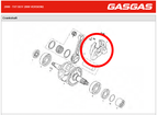 Gas Gas TXT Boy 50cc Nylon ,Crank Filler Set, Genuine NOS MIT50012021
