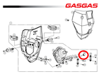 Gas Gas EC 2T and EC 4T 2012-2018 ,Headlight Adjuster Screw, NOS BE35000013012