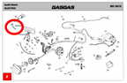 Gas Gas EC Pampera Rookie EH SM ,Ignition Switch Support, BE050634072
