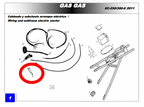 Gas Gas EC Pampera Rookie EH SM ,Ignition Switch Support, BE050634072