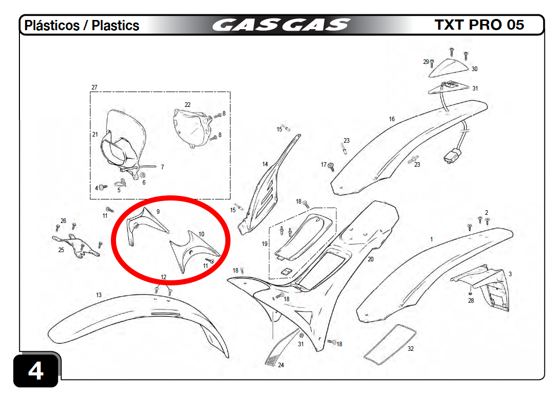 Gas Gas TXT Pro TXT Rookie ,Radiator Cover Set, Left and Right BT280520012
