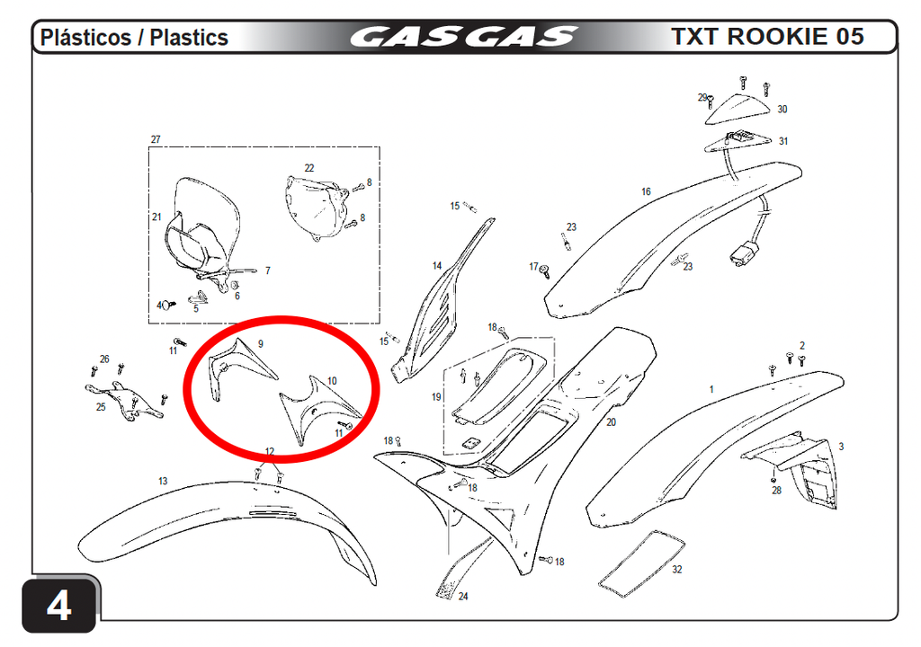 Gas Gas TXT Pro TXT Rookie ,Radiator Cover Set, Left and Right BT280520012