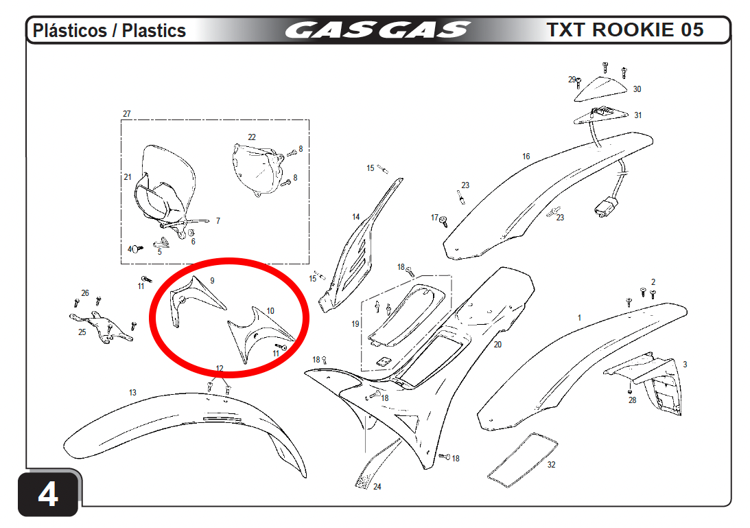 Gas Gas TXT Pro TXT Rookie ,Radiator Cover Set, Left and Right BT280520012