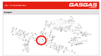 Gas Gas TXT TX Randonne Rookie ,Rocker Arm Suspension Spacer, NOS BT27914016
