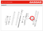 Gas Gas TXT Boy 50cc Fork Brace and ,Mudguard Support, NOS BIT50010055/2