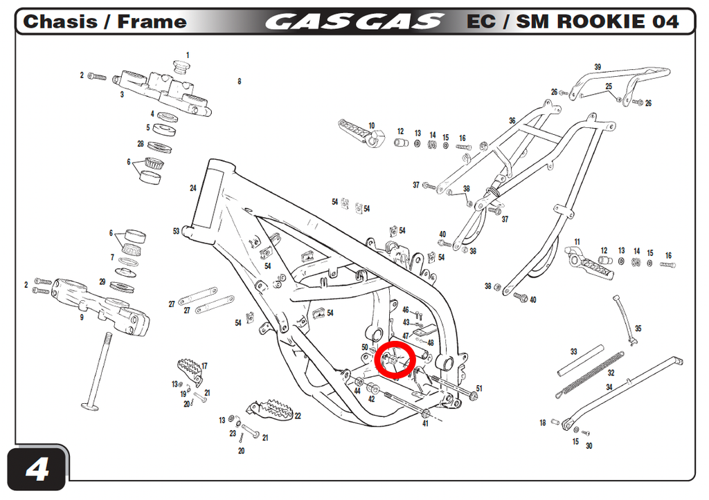 Gas Gas TXT 50 Rookie/EC 50 Rookie ,Engine Support Bush, Genuine BIE500110968