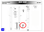 Gas Gas EC125-200 Sachs Racing ,Fork Top Regulator, Extension NOS BE20130RC2509