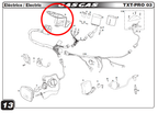 Gas Gas TXT Pro 2001-2005 ,Speedo Support, Genuine NOS BT280134045H