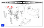Gas Gas EC MC SM EH 2007-2010 Radiator to ,Expansion Tank Hose,  BE250732008