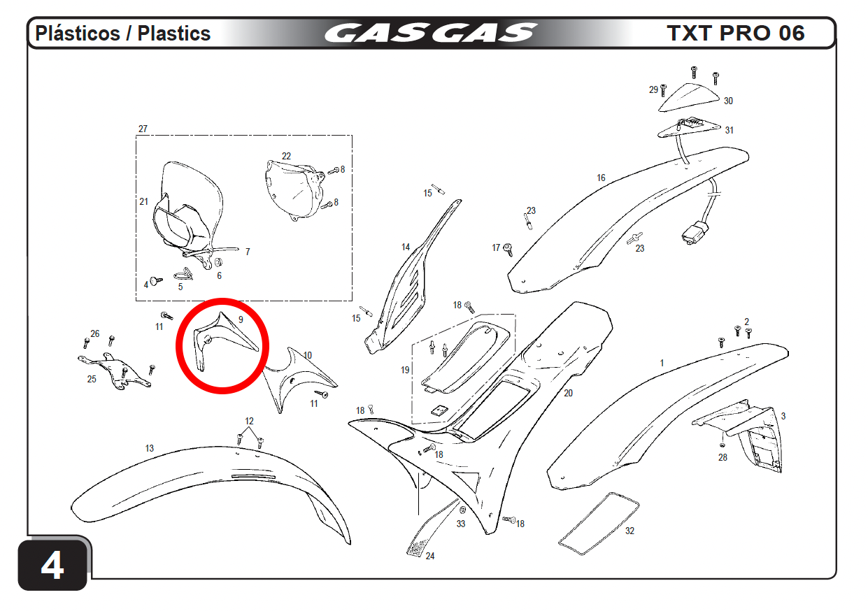 Gas Gas TXT Pro Right Side ,Radiator Cover, Genuine NOS BT280620012