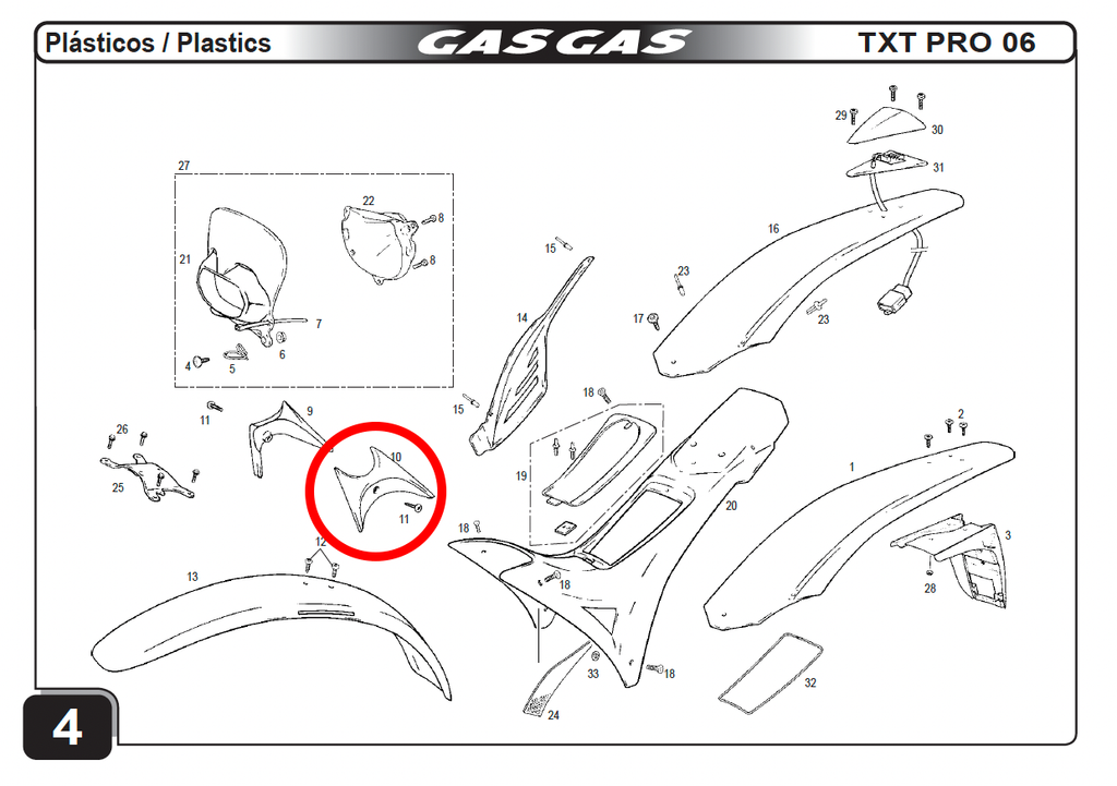 Gas Gas TXT Pro Left Side ,Radiator Cover, Genuine NOS BT280620013