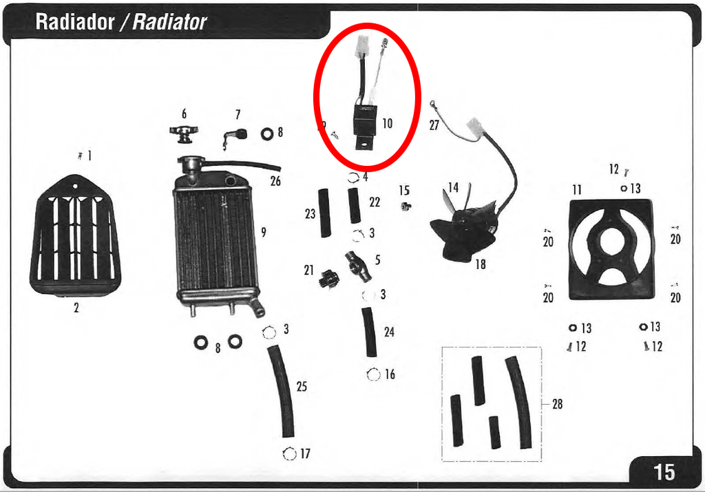 Gas Gas TXT Pampera HP Wild ,Fan Regulator, Genuine Leonelli Part No L300021