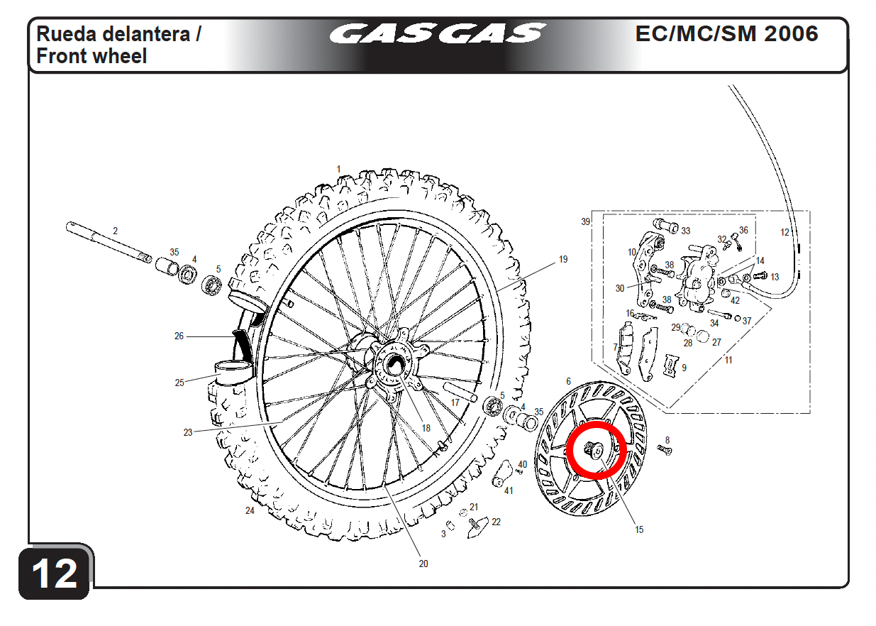 Gas Gas EC,MC, SM, Front Spindle Nut/Cover, Genuine, BE250418026 available at Moto-Classic from 19.95