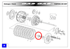 Gas Gas EC HP Wild FSE ,Pampera Clutch Pin, Genuine NOS ME25632014