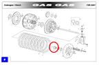 Gas Gas EC HP Wild FSE ,Pampera Clutch Pin, Genuine NOS ME25632014