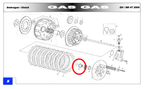 Gas Gas EC HP Wild FSE ,Pampera Clutch Pin, Genuine NOS ME25632014