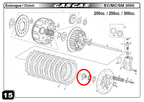 Gas Gas EC HP Wild FSE ,Pampera Clutch Pin, Genuine NOS ME25632014
