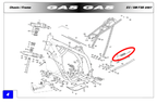 Gas Gas EC MC SM EH FSE FSR Pampera ,Side Stand Spring, BE250510039