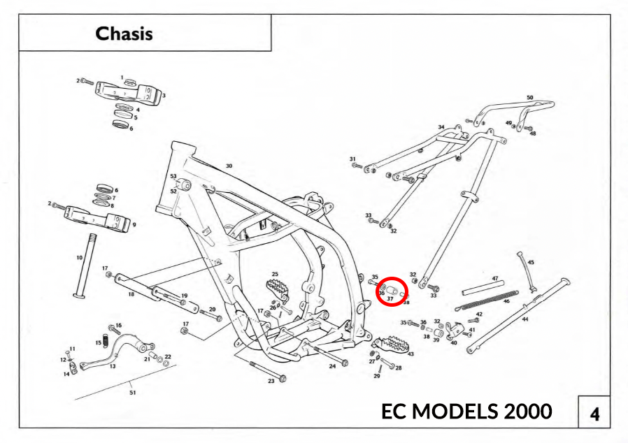 Gas Gas EC FSE Pampera MC65 Red Upper ,Chain Guide Roller, BE25610014