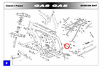 Gas Gas EC TT FSE Pampera MC65 Right ,Footrest Spring, Genuine NOS BE25610037