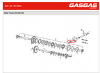 Gas Gas EC ,Centrifugal Outlet Lever, on Water Pump NOS ME25616009CT