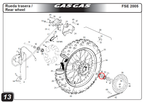 Gas Gas EC SM MC FSE FSR Pampera ,Interior Hub Washer, BE250318056