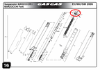 Gas Gas EC FSE Marzocchi ,Fork Top Regulator, Genuine NOS BE250114105