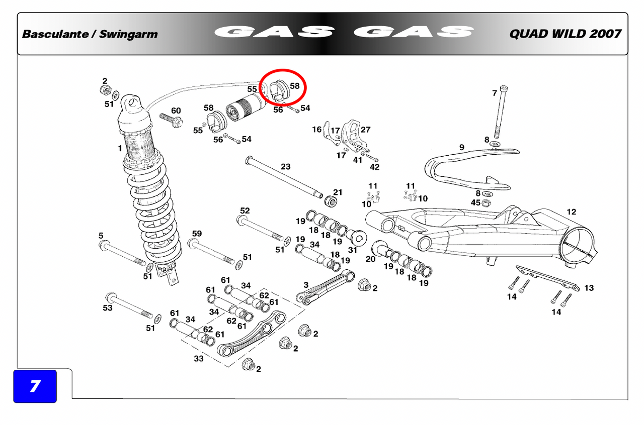 Gas Gas HP Wild 450 Rear ,Shock Reservoir Clamp, Genuine NOS BQ450714149
