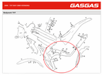 Gas Gas TXT Boy 50cc ,Exhaust Pipe, Genuine NOS BIT050326001