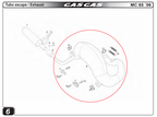 Gas Gas MC65 ,Main Exhaust, Genuine NOS BIC060526001
