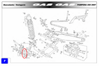 Gas Gas EC FSE Pampera Left ,Suspension Link Support, Genuine NOS BE250314007