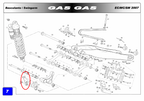 Gas Gas EC FSE Pampera Right ,Suspension Link Support, Genuine NOS BE250314006